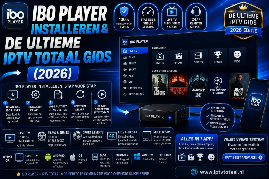 IBO Player Installeren & De Ultieme IPTV Totaal Gids (2026)